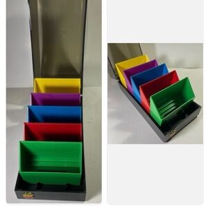 Vintage Apple Macintosh Floppy Disk Storage Case Organizer Rainbow